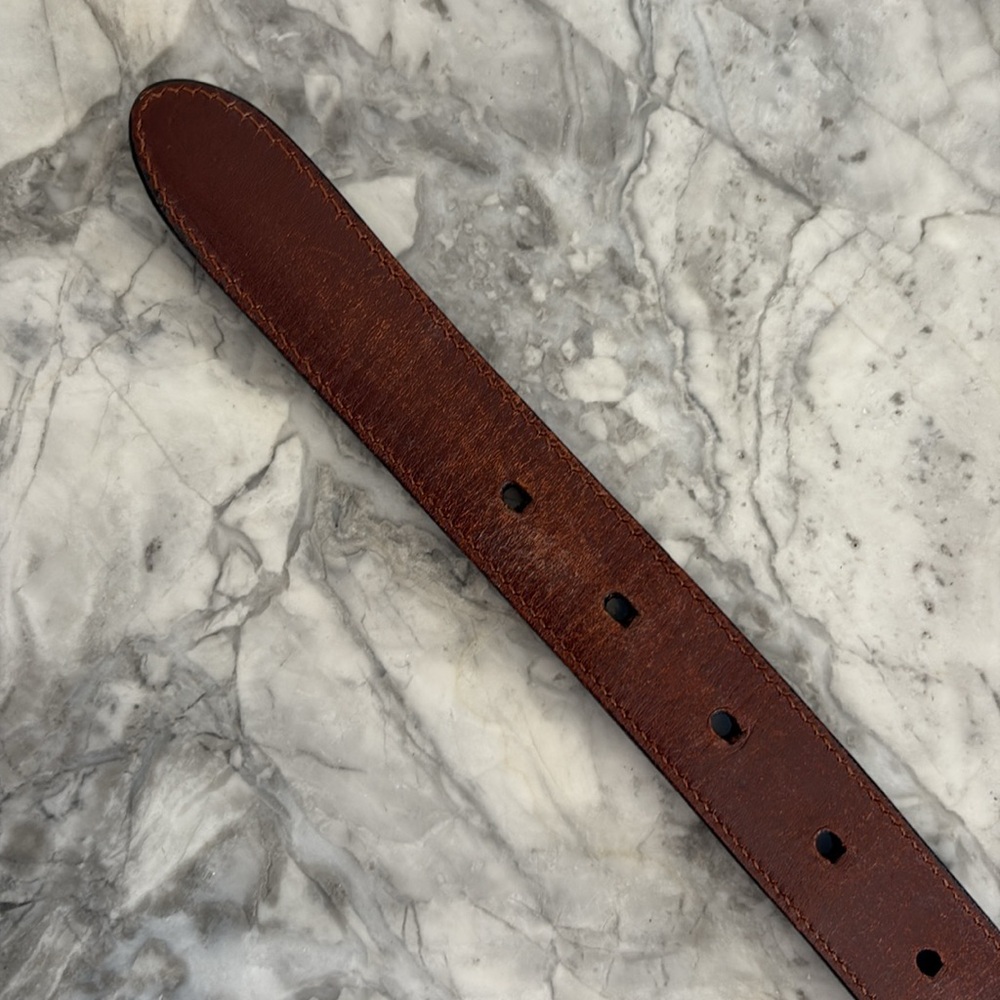 Vintage Brooks Brothers Womens dark brown Alligator Leather Belt Size M - Picture 8 of 8